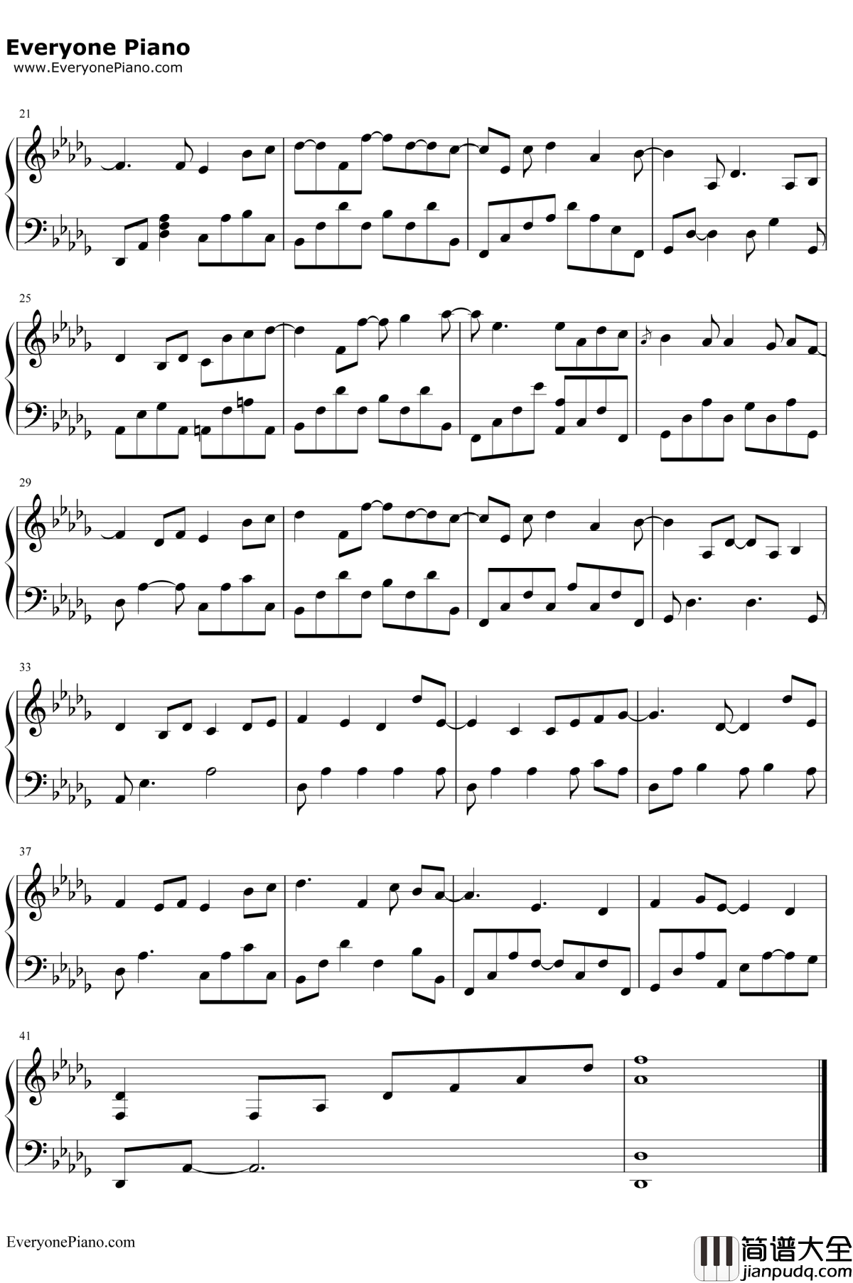 诺言...OurSameWord钢琴谱__李闰珉