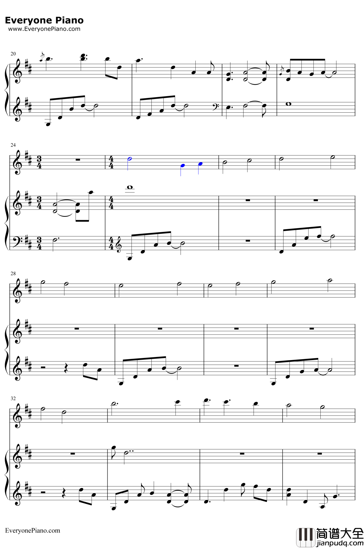 清浅谷钢琴谱__林海