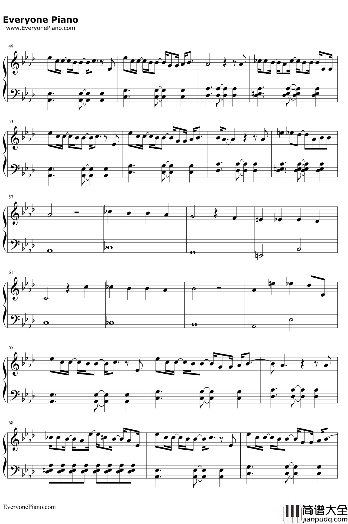 骆驼钢琴谱_薛之谦