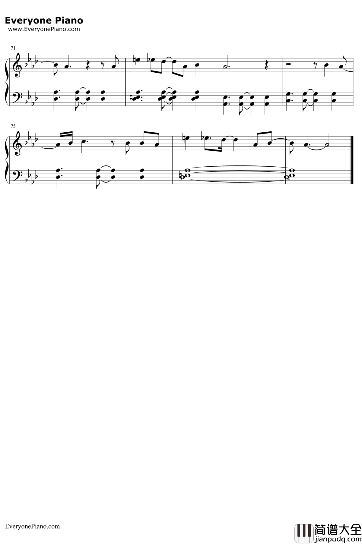 骆驼钢琴谱_薛之谦