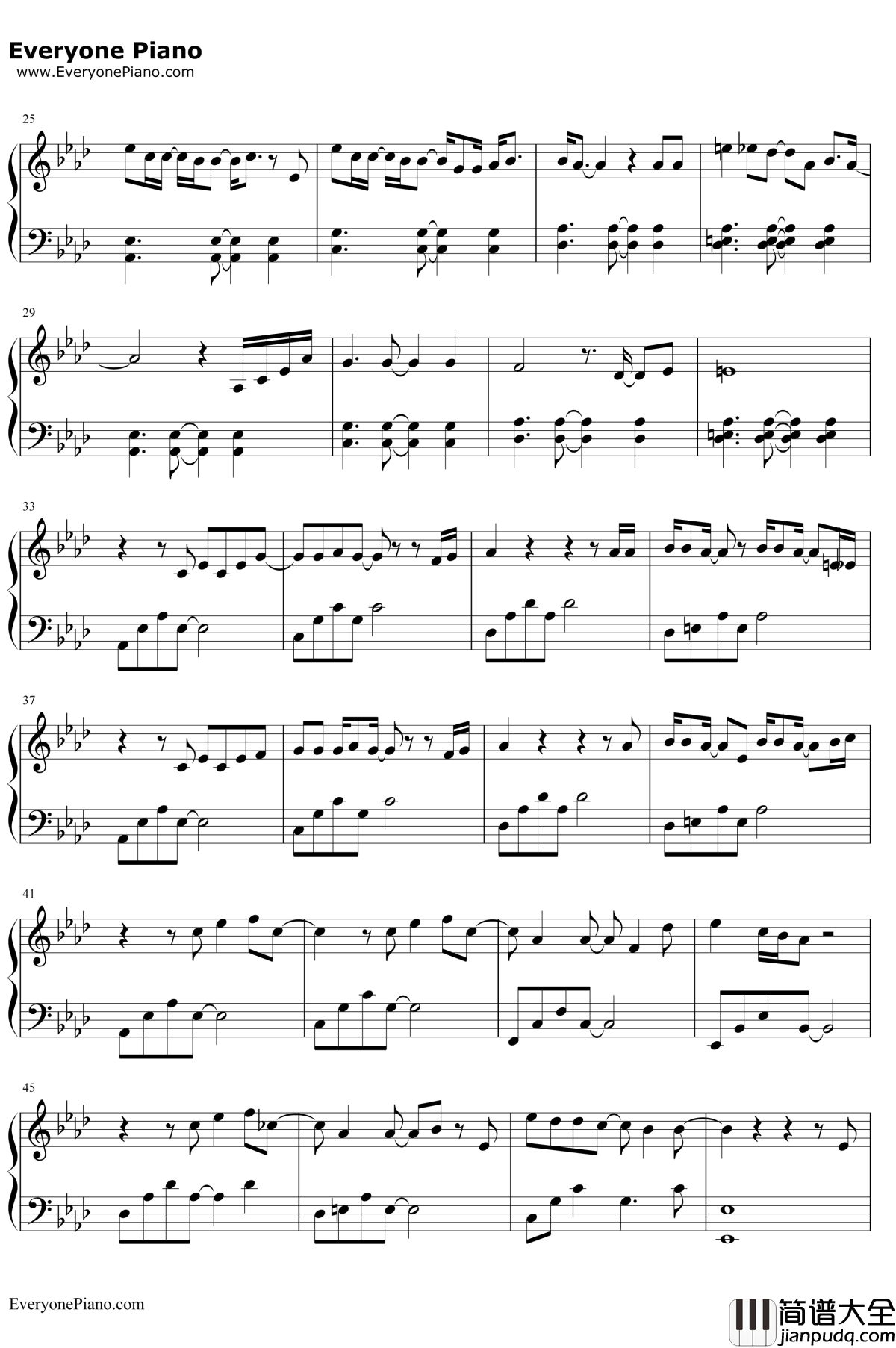 骆驼钢琴谱_薛之谦