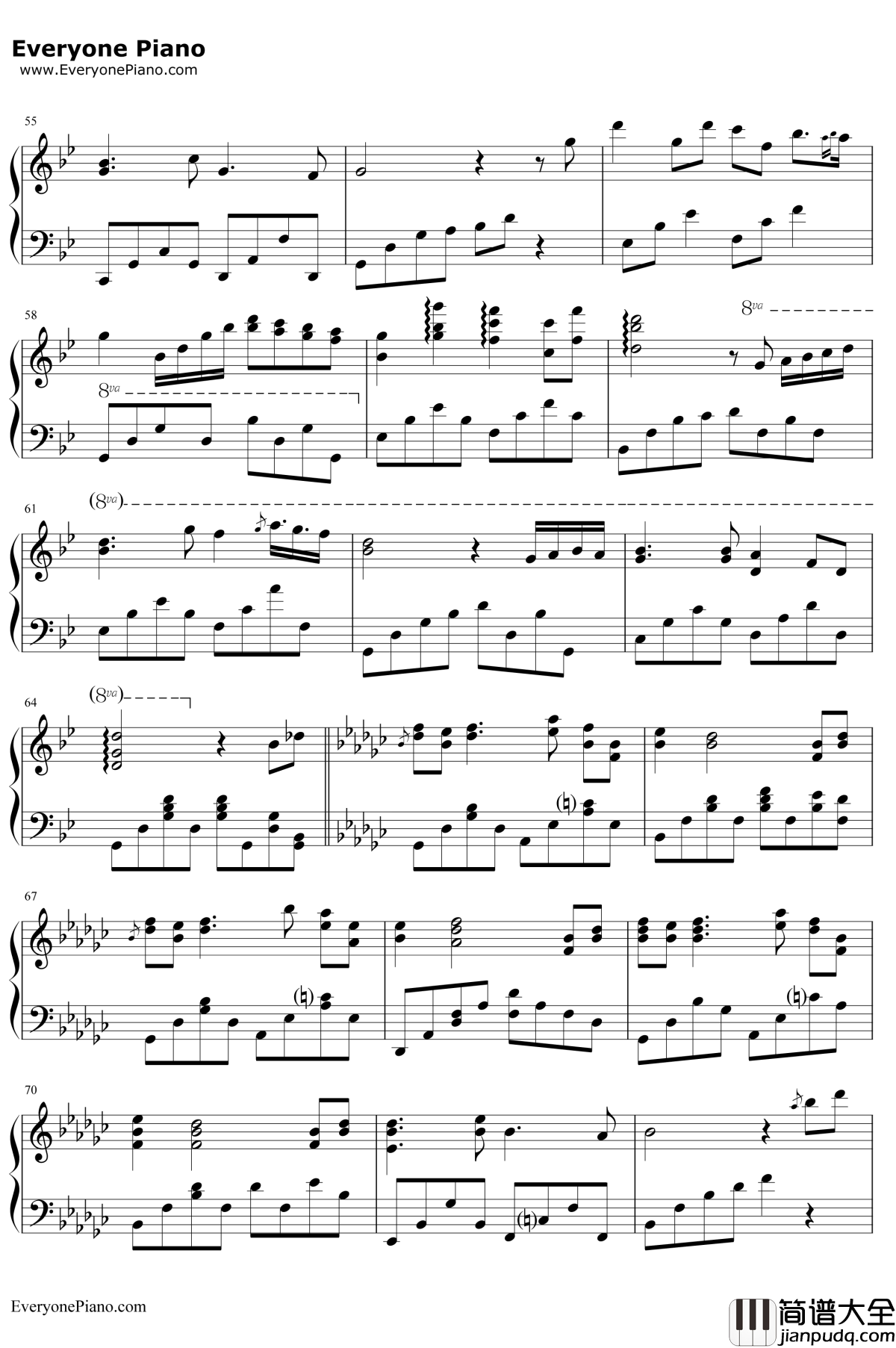 风居住的街道钢琴谱__矶村由纪子