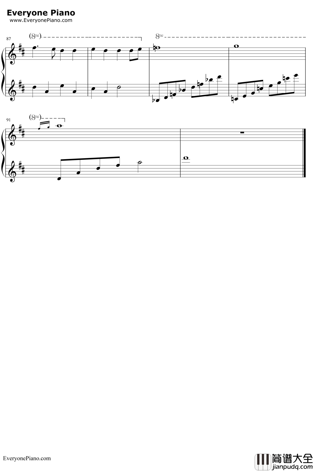 メルト（Melt）钢琴谱__初音ミク