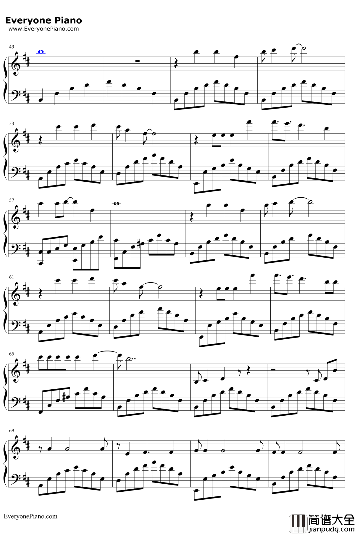 心疼你的过去钢琴谱__许嵩