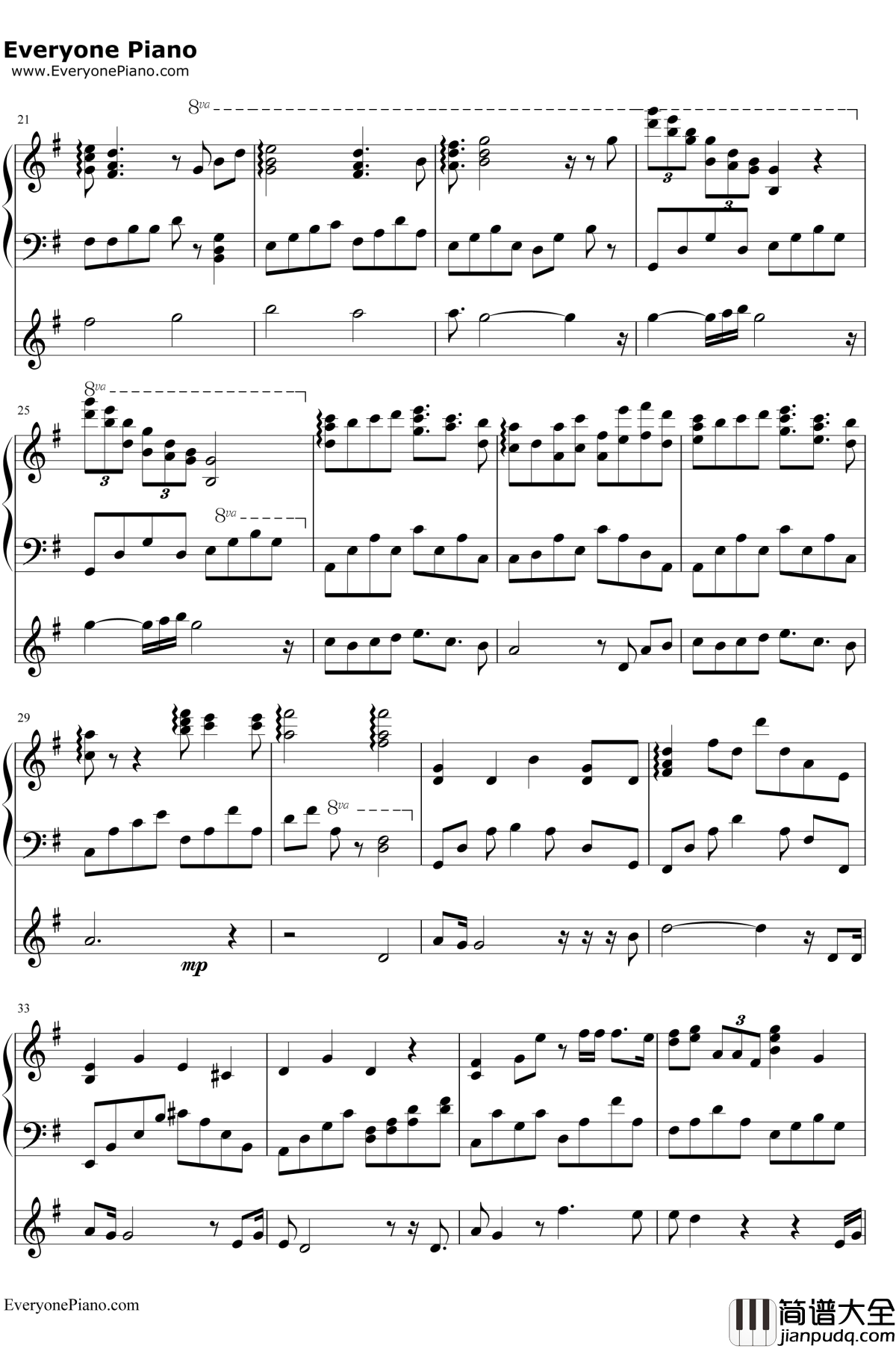 海がきこえる钢琴谱_永田茂_听到涛声原声