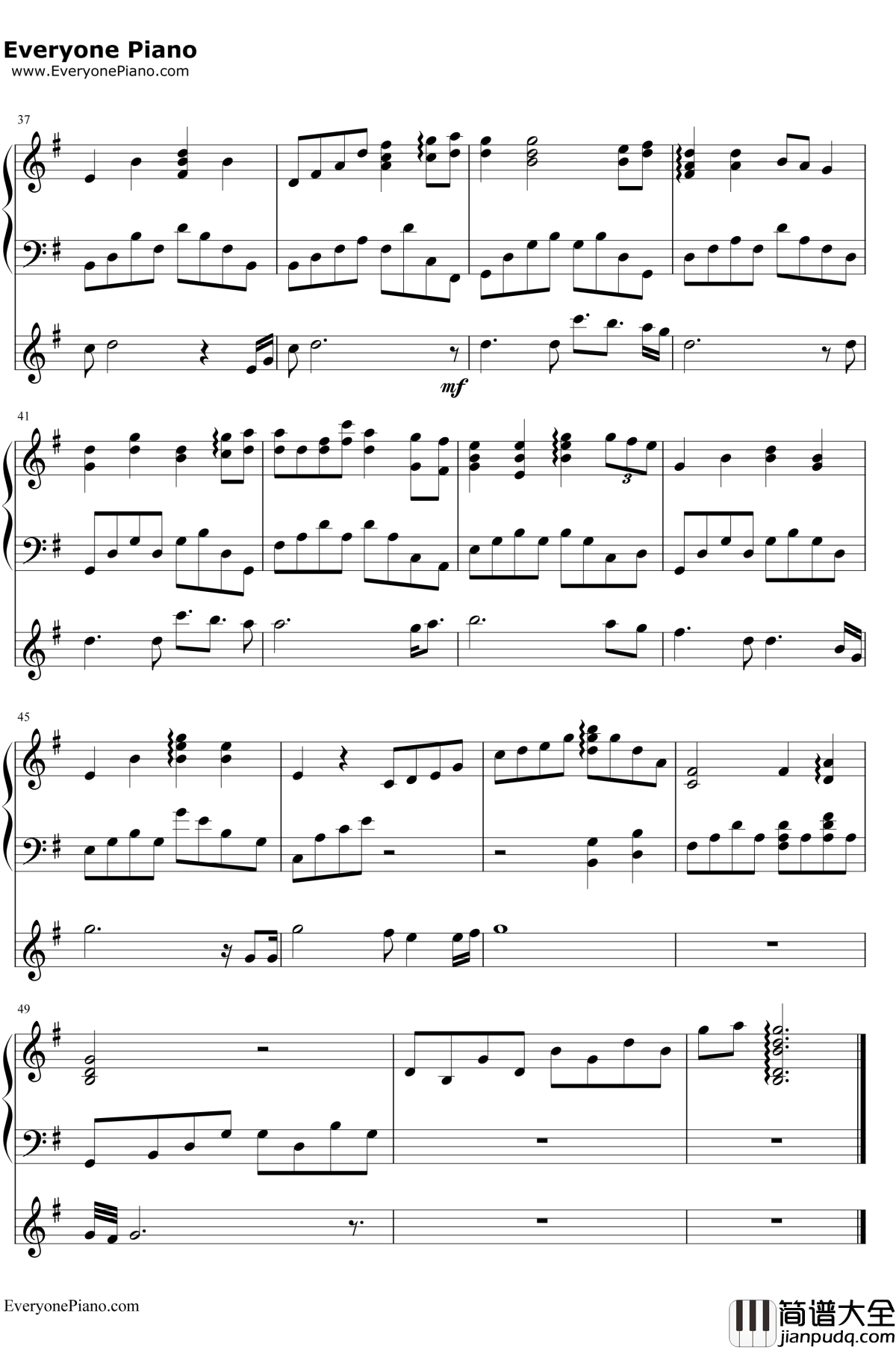 海がきこえる钢琴谱_永田茂_听到涛声原声