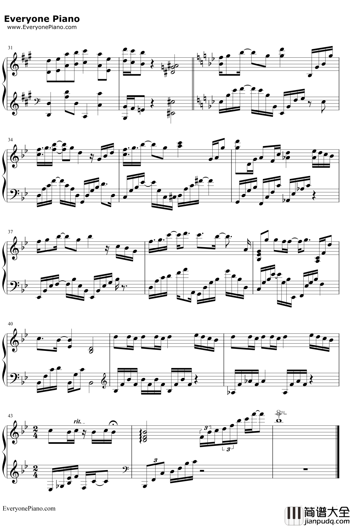 黄昏晓钢琴谱_王心凌_微笑Pasta原声