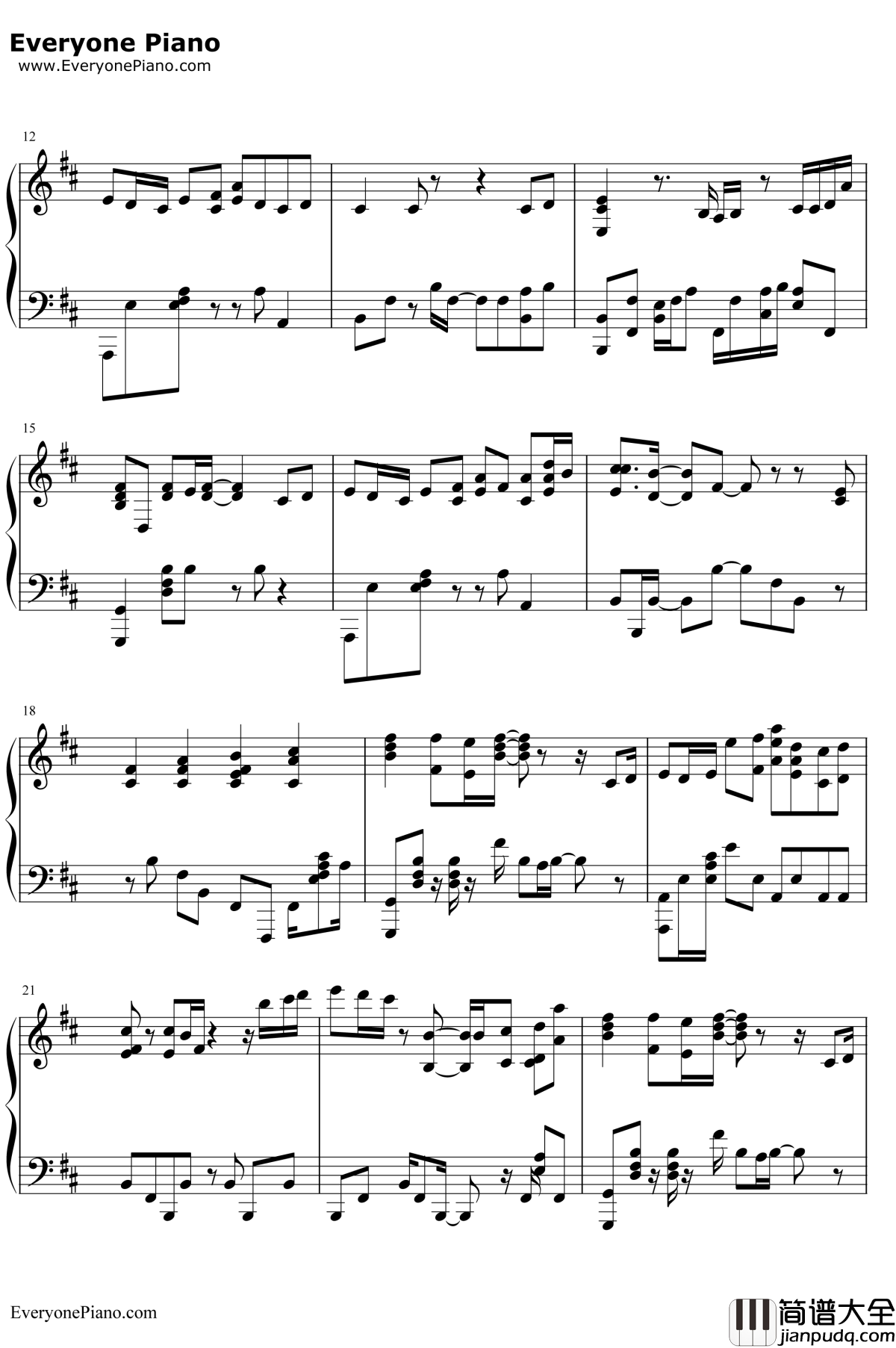 鸟之诗钢琴谱_Lia_动画AIR主题曲