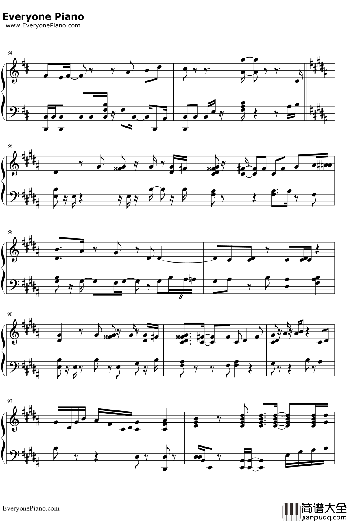 鸟之诗钢琴谱_Lia_动画AIR主题曲