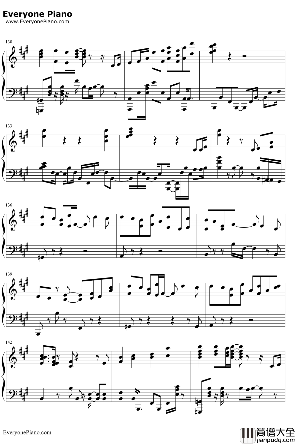 鸟之诗钢琴谱_Lia_动画AIR主题曲