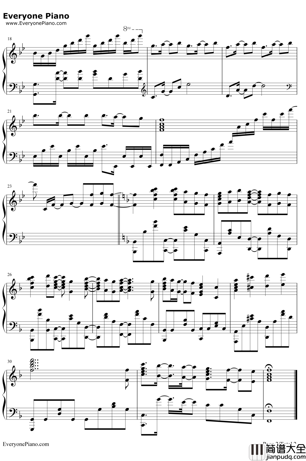 アイマイモコ钢琴谱_水濑祈_徒然喜欢你OP