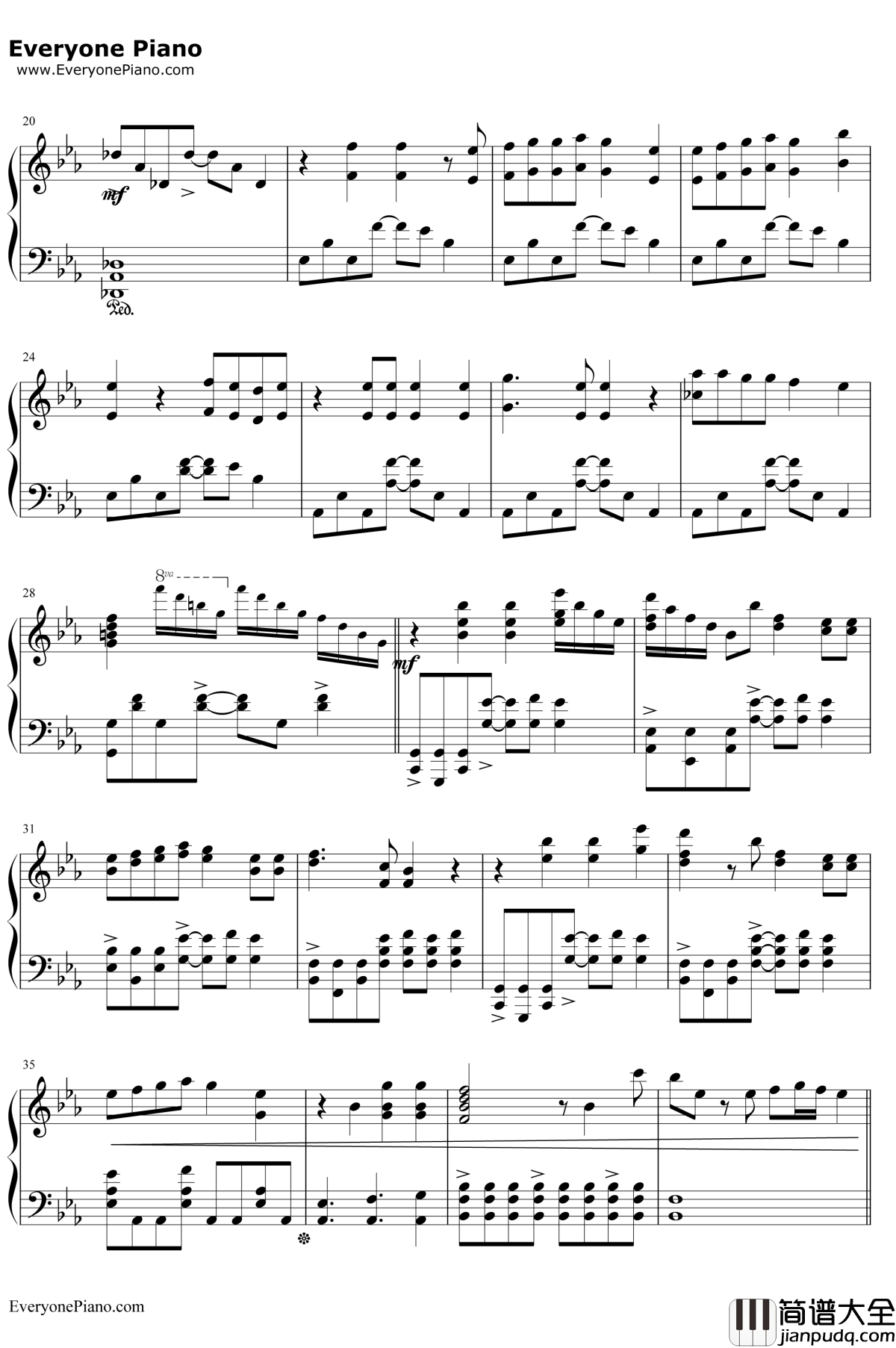 だってアタシのヒーロー钢琴谱_LiSA_我的英雄学院第二季ED