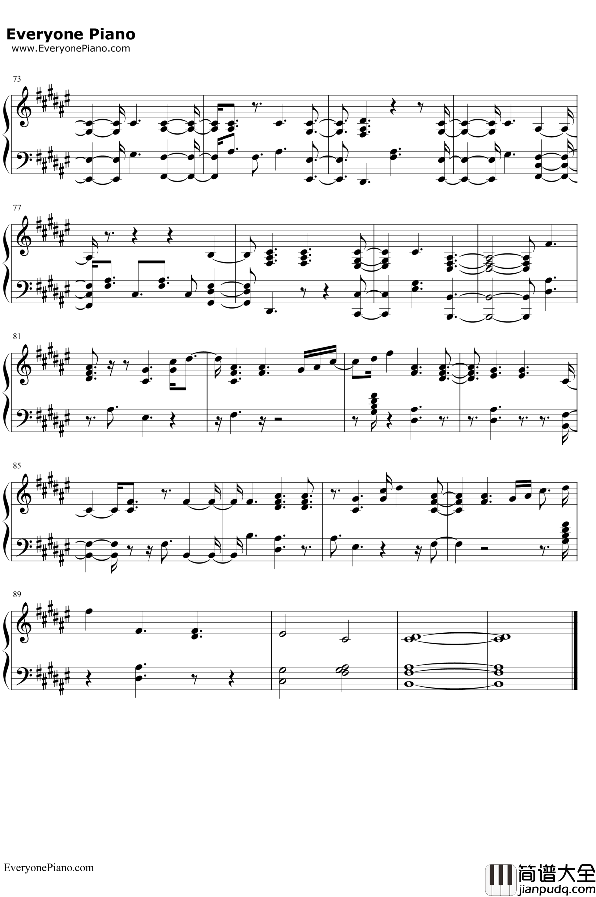 Burning钢琴谱_SamSmith