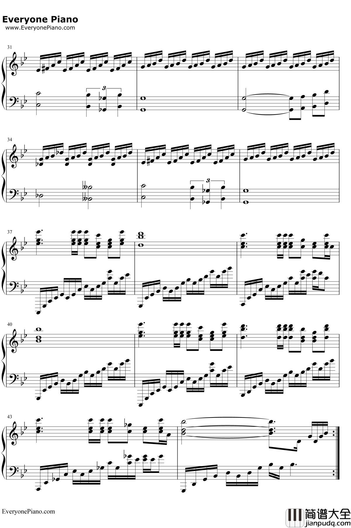 Farewell_Hyrule_King钢琴谱_永田権太_塞尔达传说风之杖