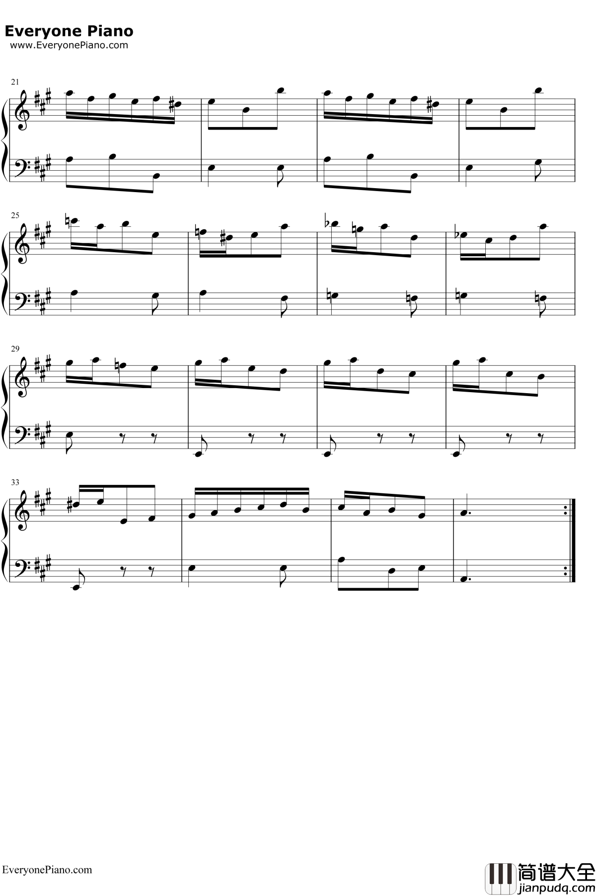 小步舞曲钢琴谱_DomenicoScarlatti_小步舞曲