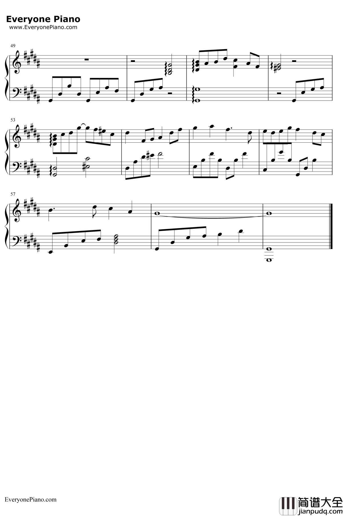 闘争钢琴谱_植松伸夫_最终幻想14背景音乐