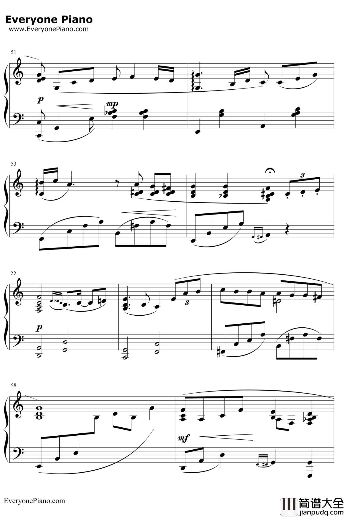 Friends钢琴谱__久石让