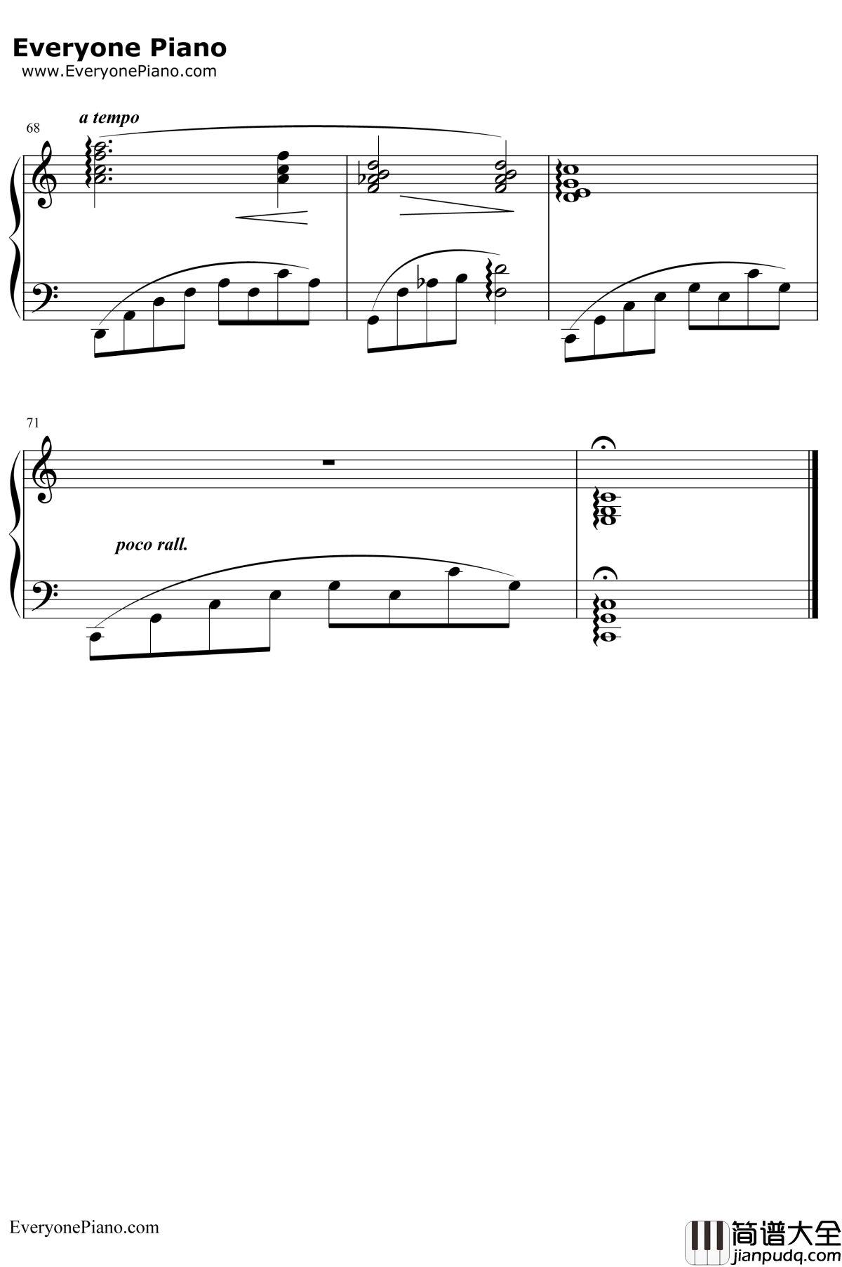 Friends钢琴谱__久石让