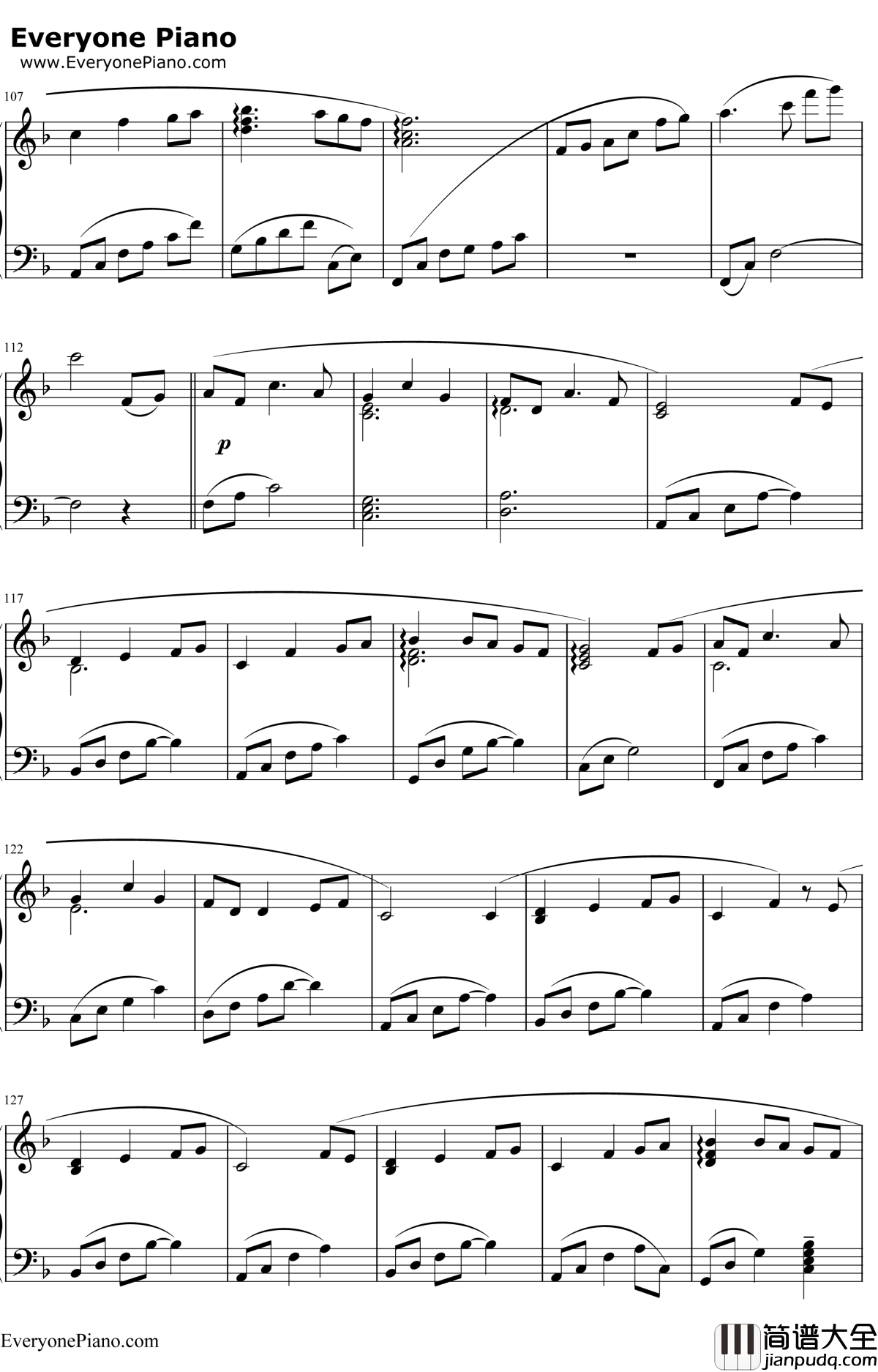 Always_with_Me钢琴谱_久石让宫崎骏_千与千寻片尾曲