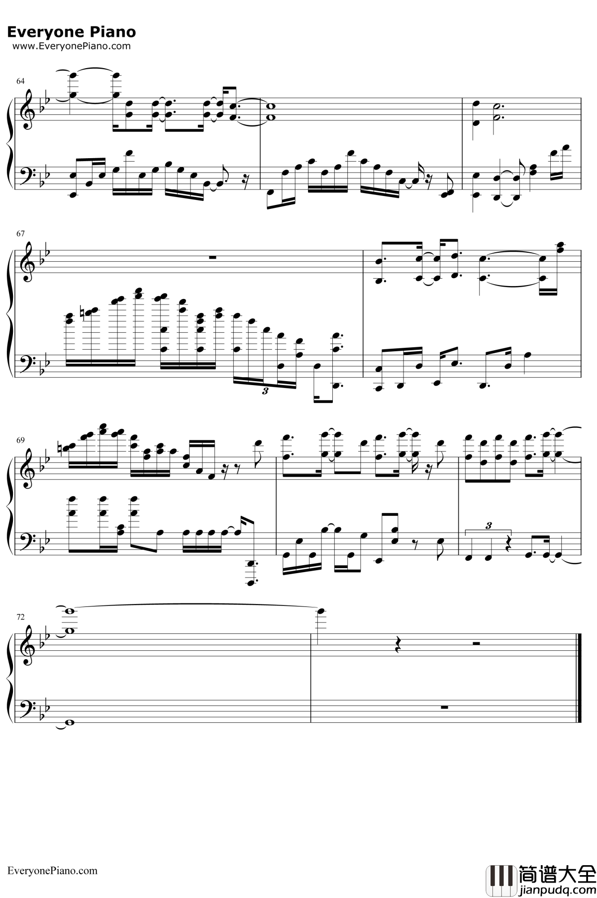 Break_Up钢琴谱_宫崎步_数码宝贝02装甲进化插曲