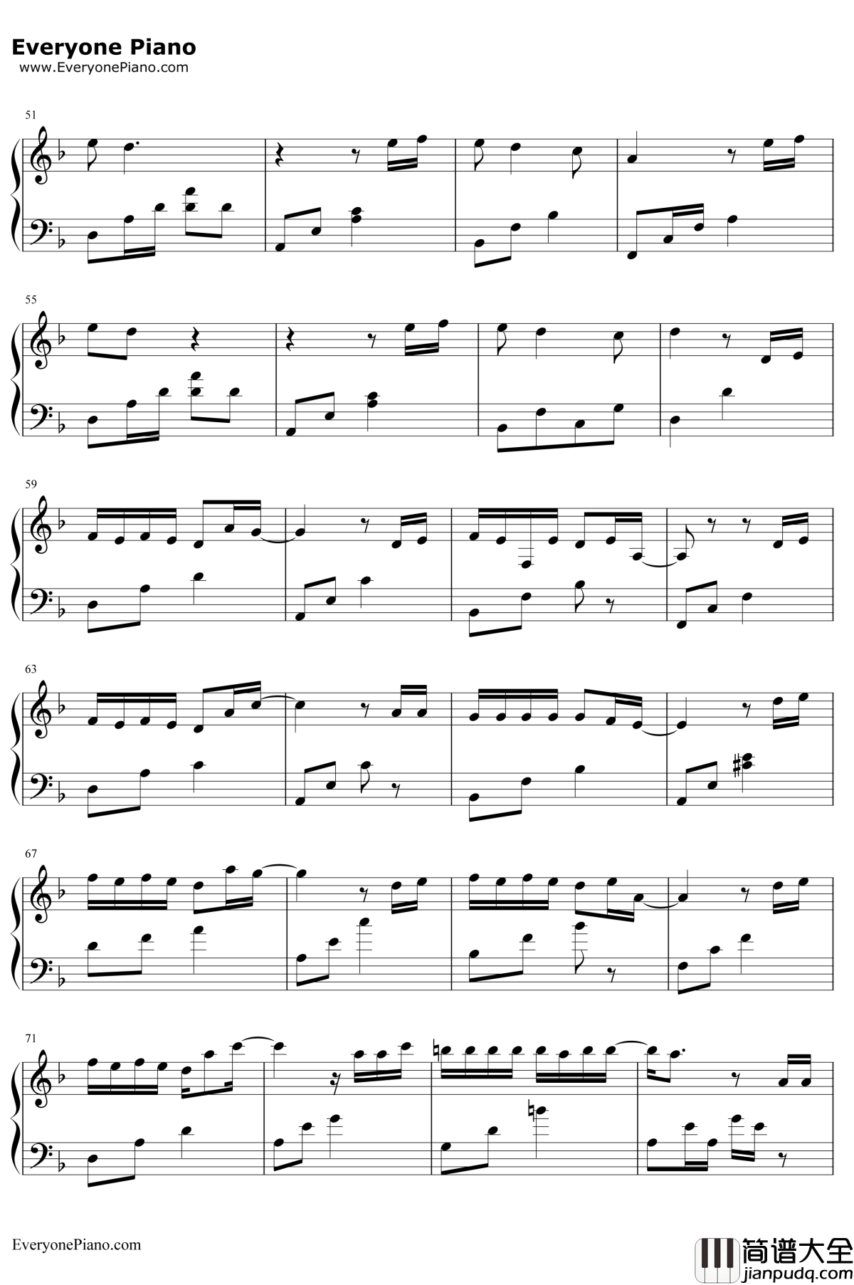 童话镇钢琴谱_陈一发儿_昼夜完美版