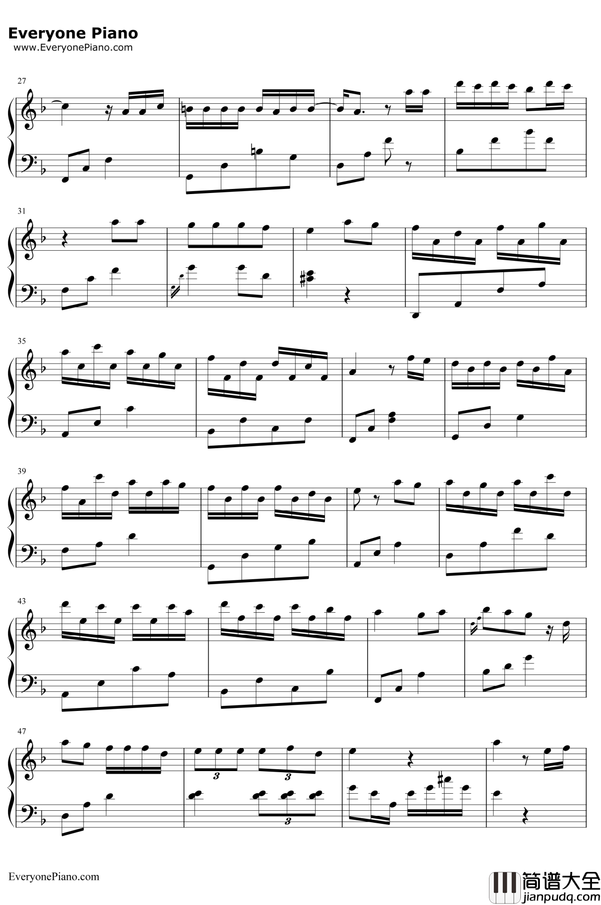 童话镇钢琴谱_陈一发儿_昼夜完美版