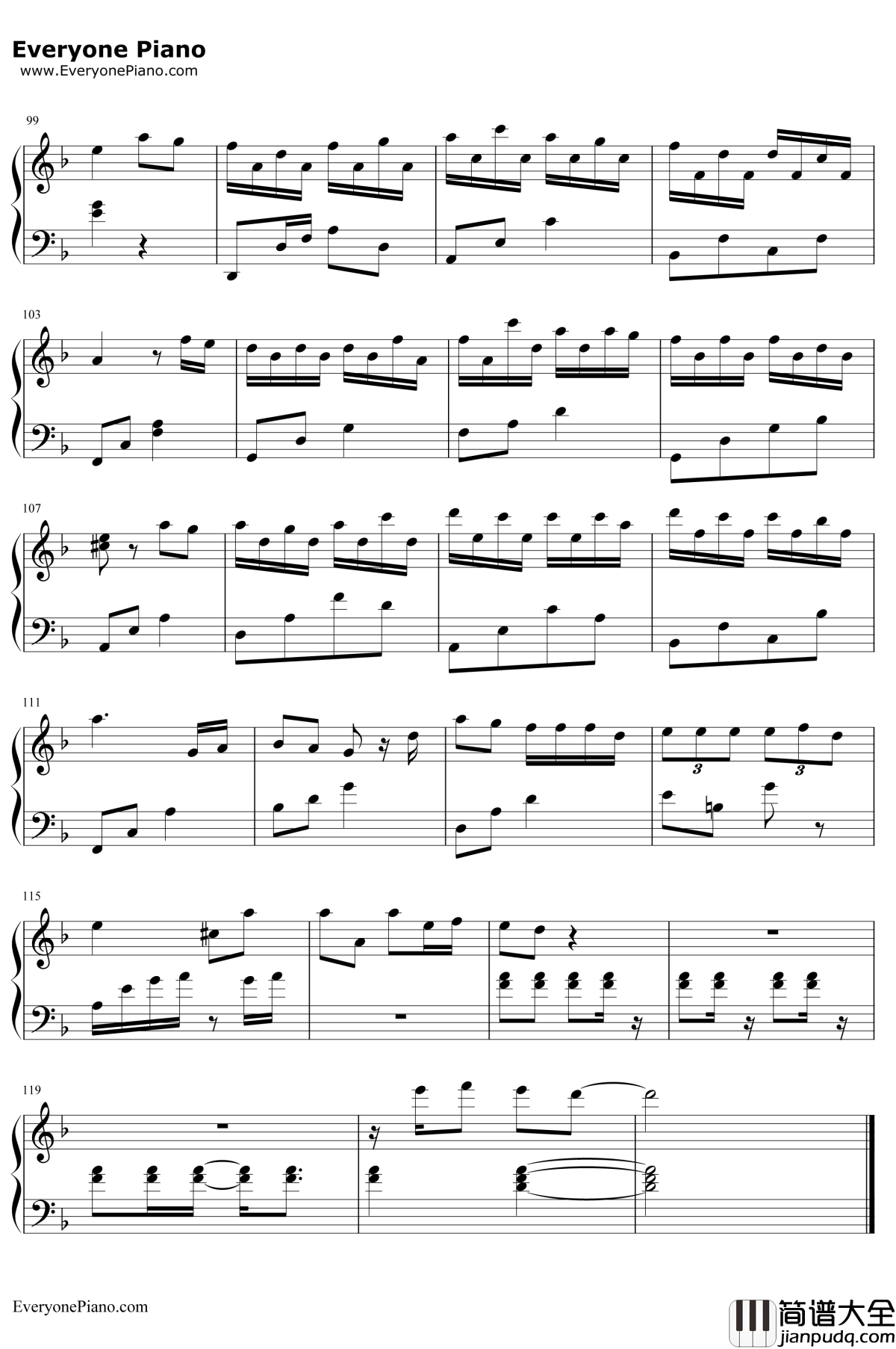 童话镇钢琴谱_陈一发儿_昼夜完美版