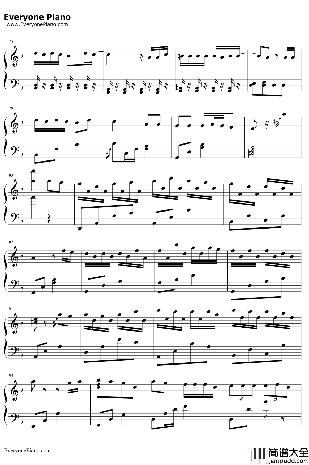 童话镇钢琴谱_陈一发儿_昼夜完美版