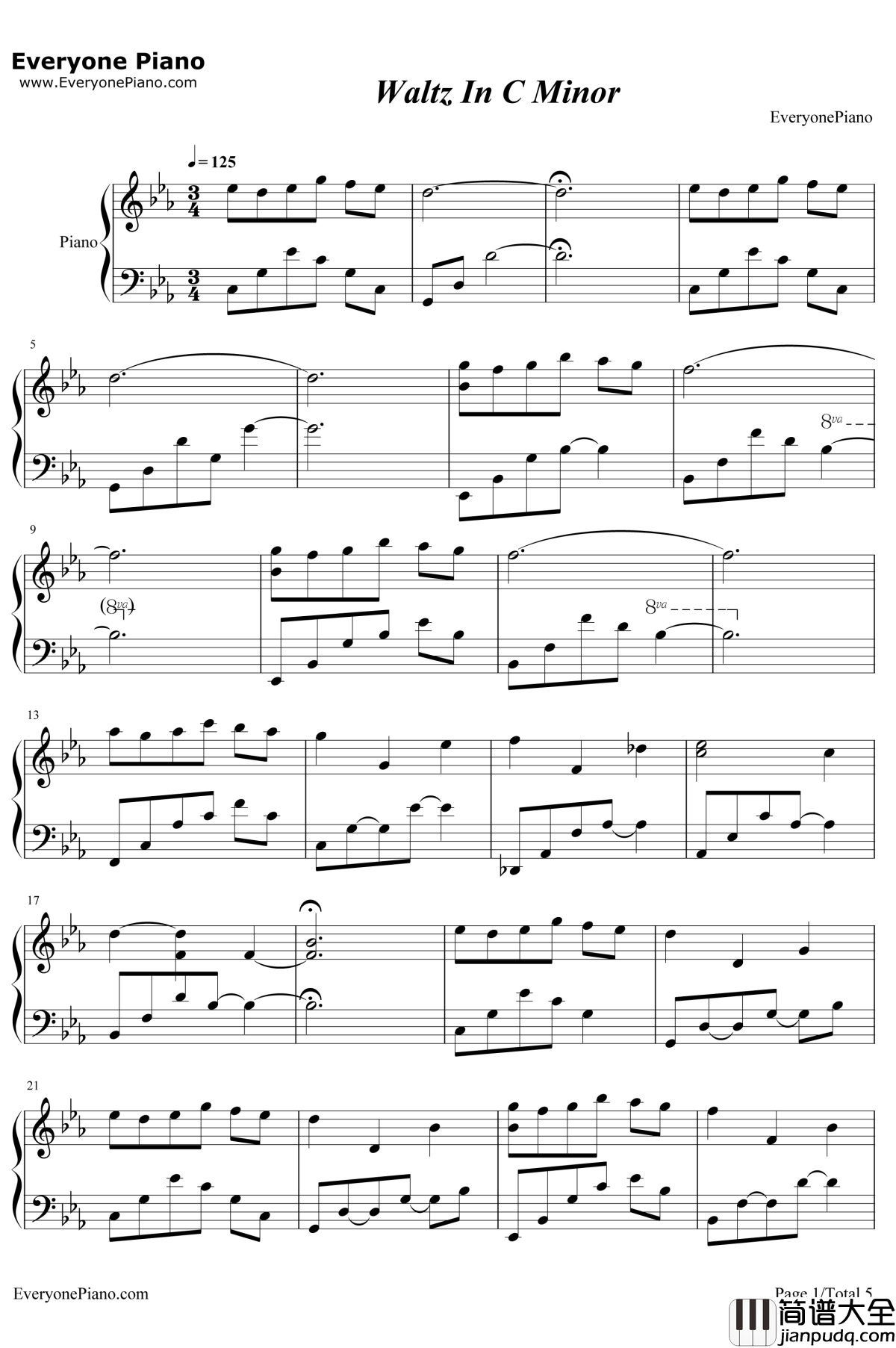 Waltz_In_CMinor钢琴谱__李闰珉