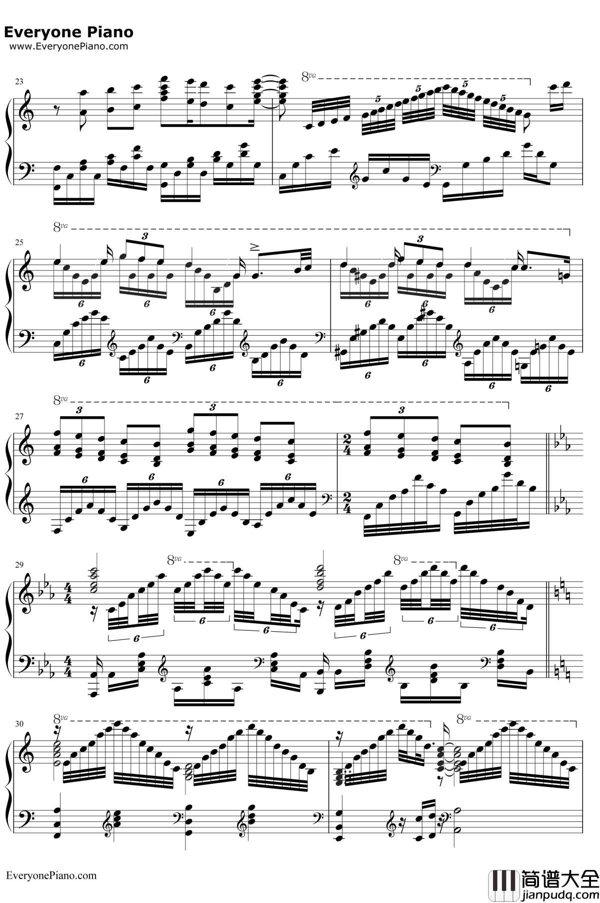 Brave_Heart钢琴谱_宫崎歩_勇敢的心_数码兽大冒险插曲