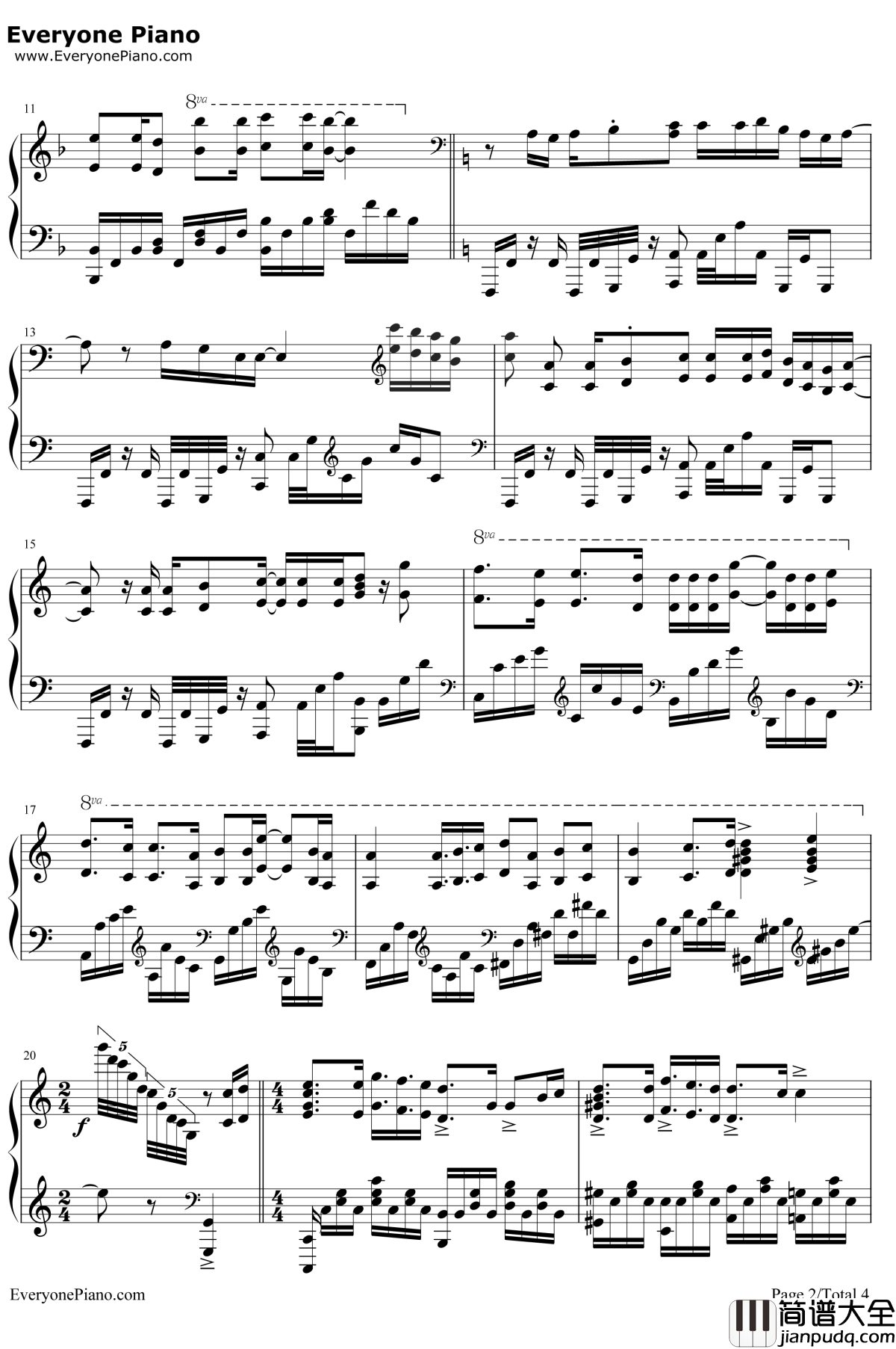 Brave_Heart钢琴谱_宫崎歩_勇敢的心_数码兽大冒险插曲