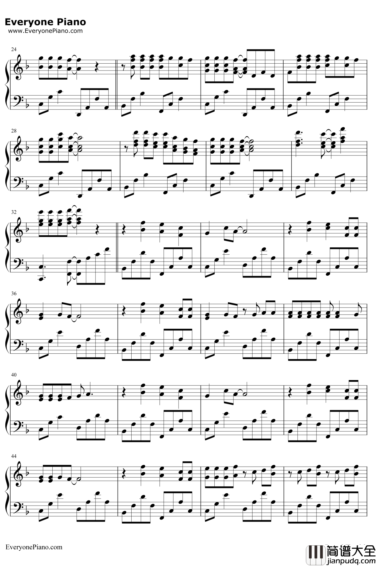 快乐环岛钢琴谱_TFBOYS偶像手记主题曲