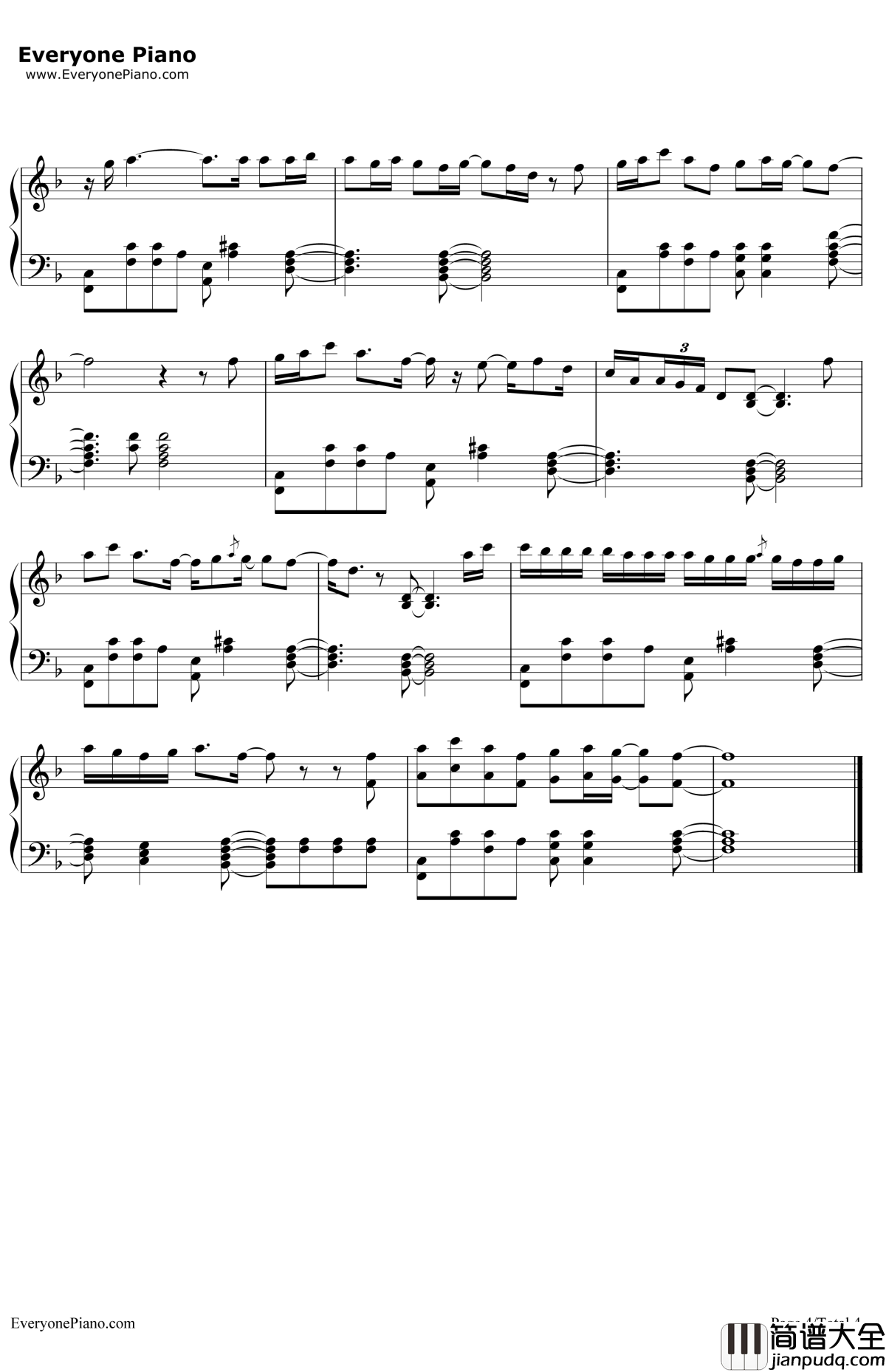 I'm_Not_the_Only_One钢琴谱_SamSmith