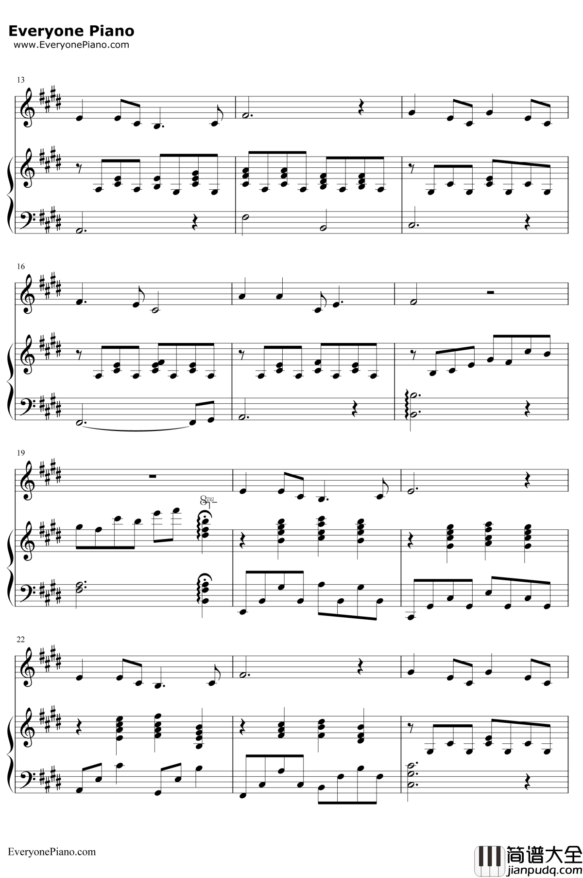 明月几时有钢琴谱__王菲