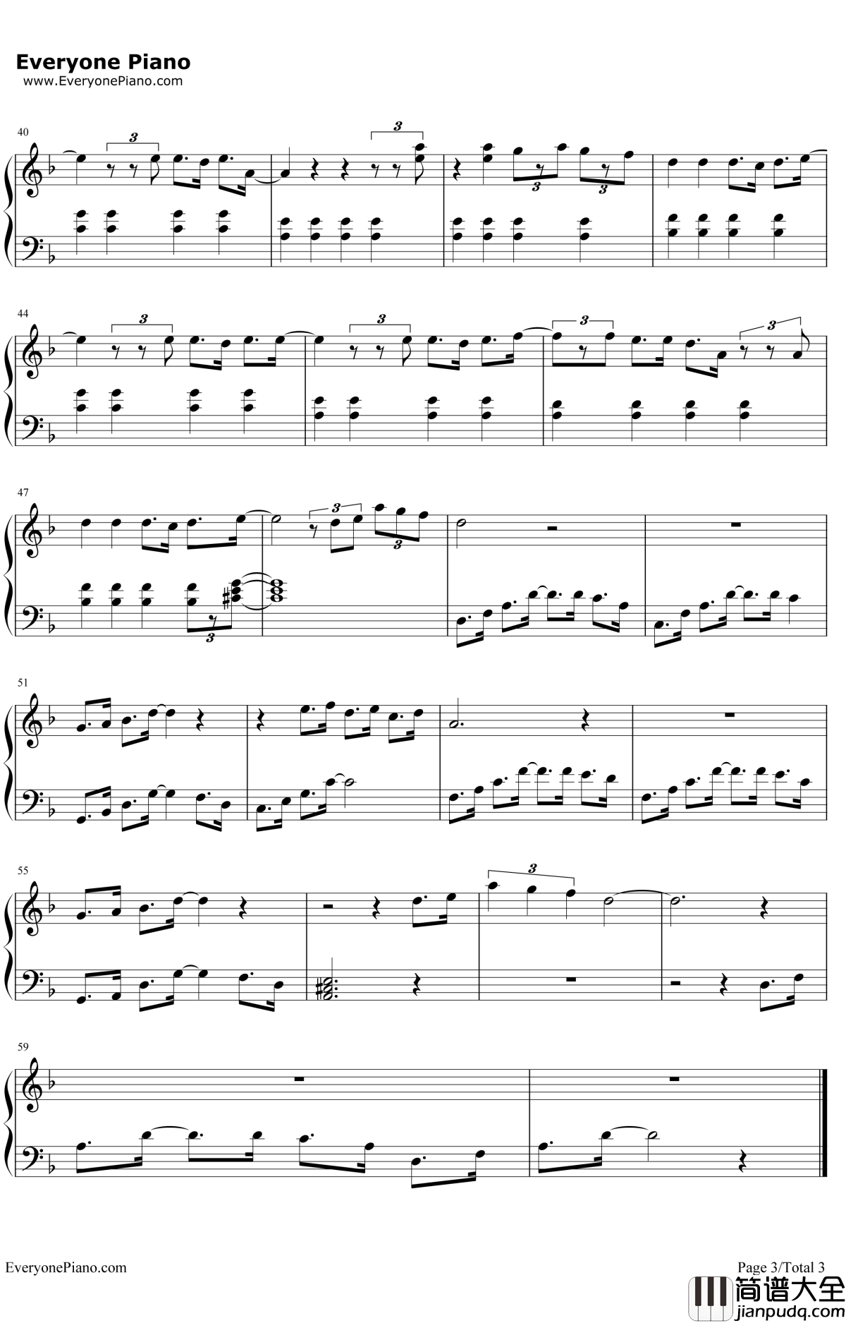 City_of_Stars钢琴谱_RyanGoslingEmmaStone_电影_爱乐之城_主题曲