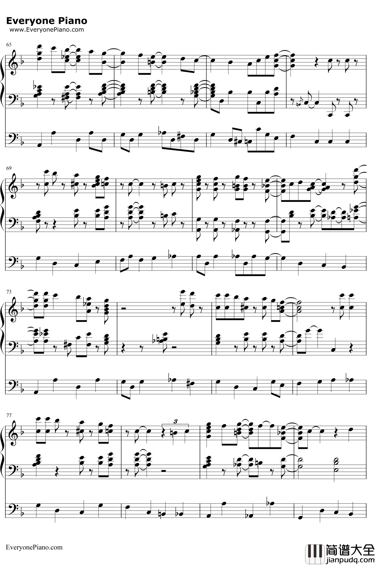 Let_It_Snow_Let_It_Snow_Let_It_Snow钢琴谱_BeegieAdair