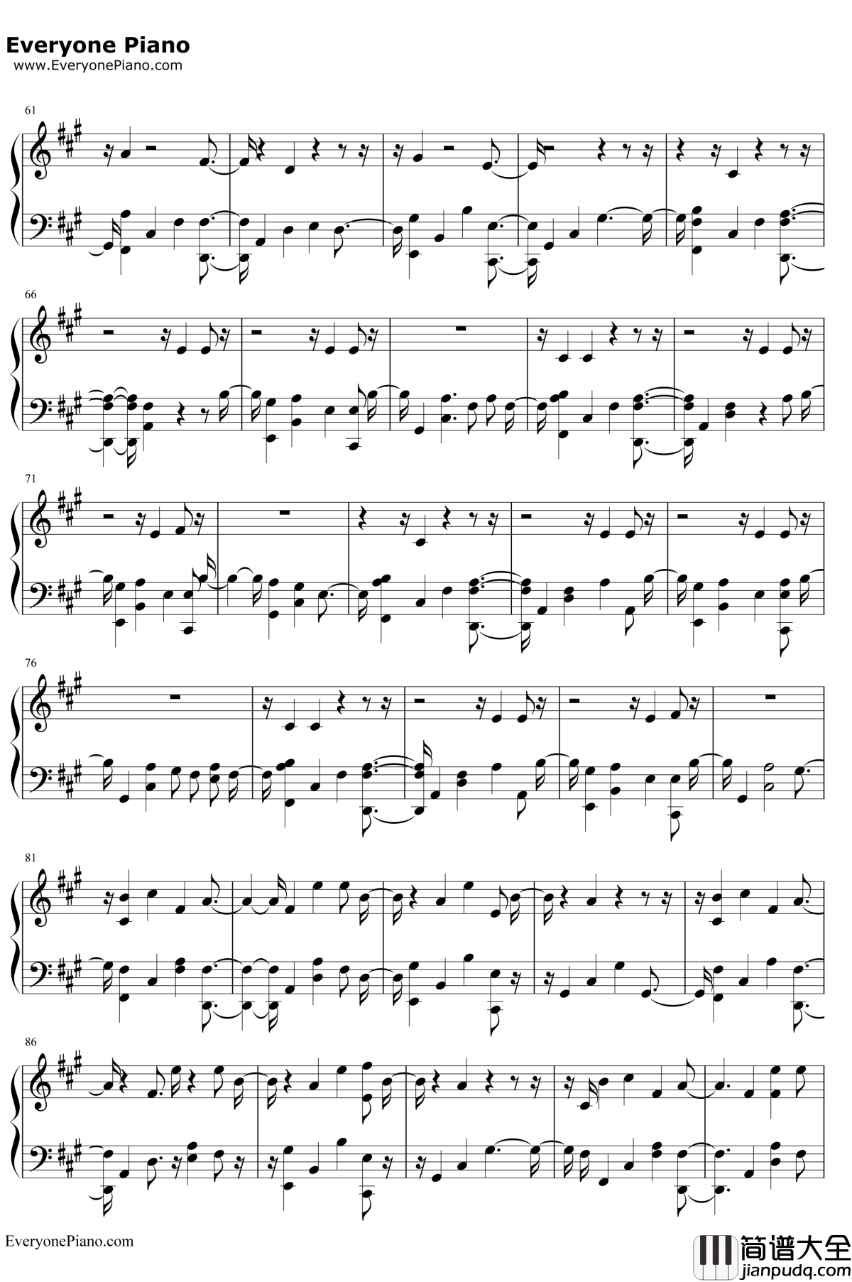 So_Far_Away钢琴谱_MartinGarrixDavidGuetta