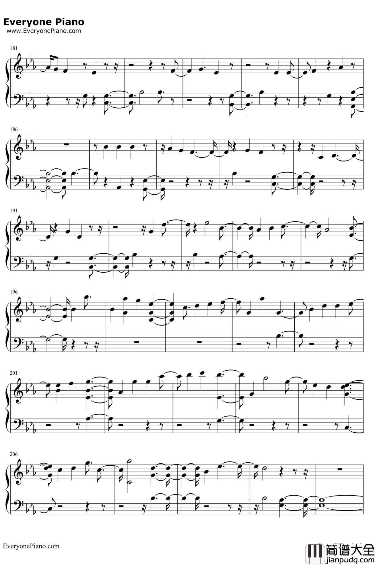 Crystal_Snow钢琴谱_防弹少年团