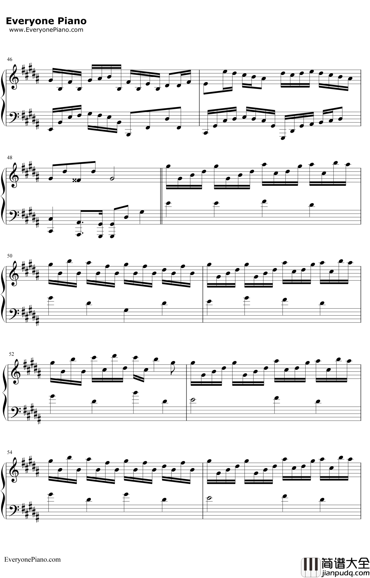 FlowerDance钢琴谱_DjOkawari_花舞_很熟悉的旋律