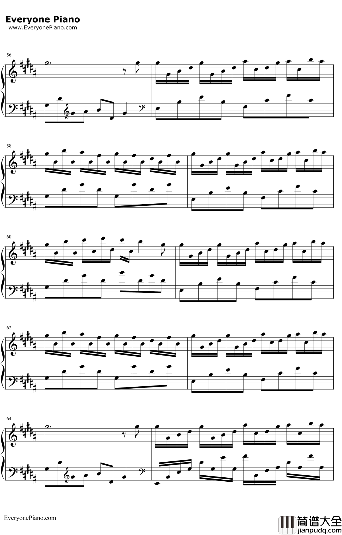 FlowerDance钢琴谱_DjOkawari_花舞_很熟悉的旋律