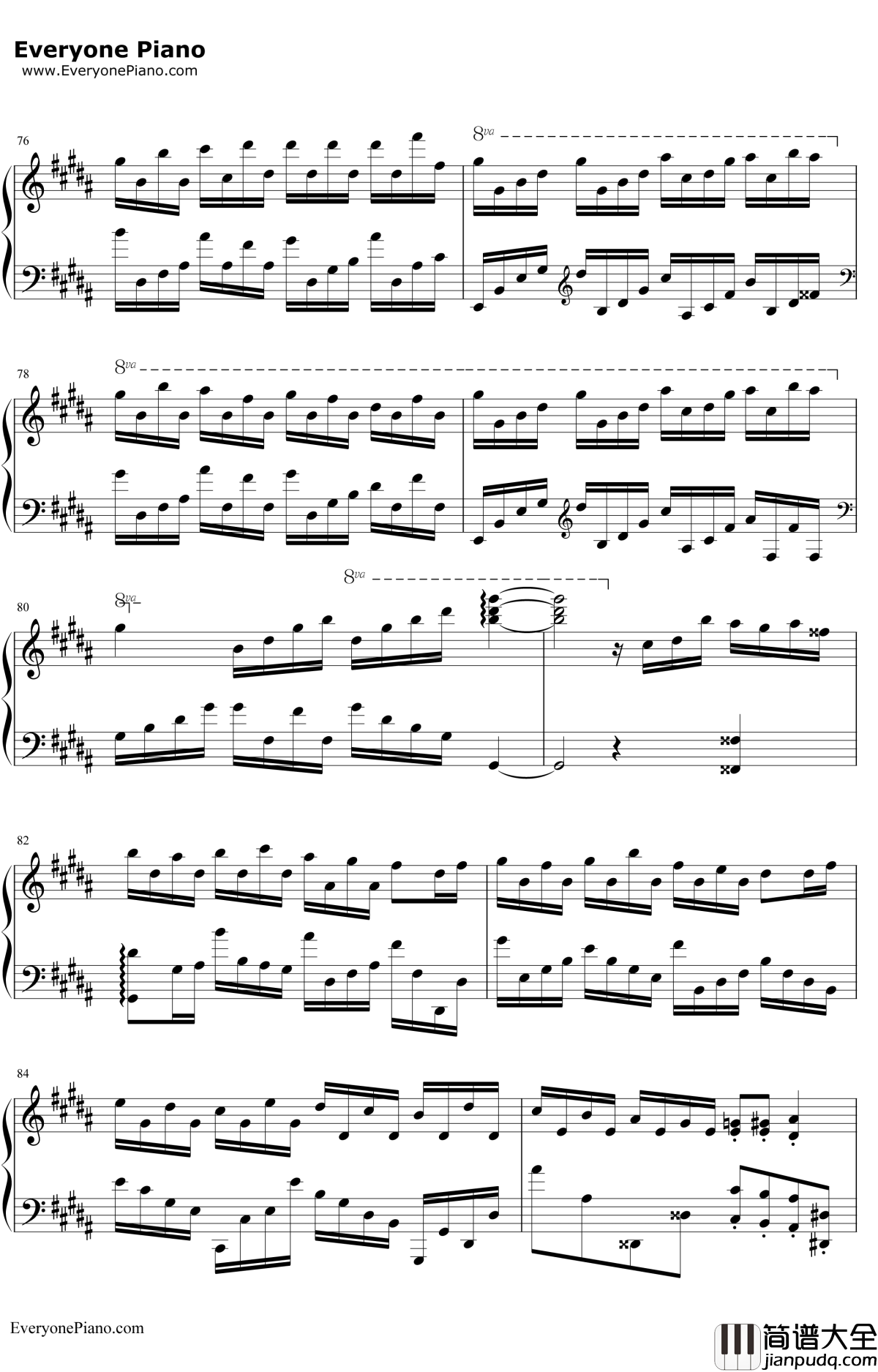 FlowerDance钢琴谱_DjOkawari_花舞_很熟悉的旋律