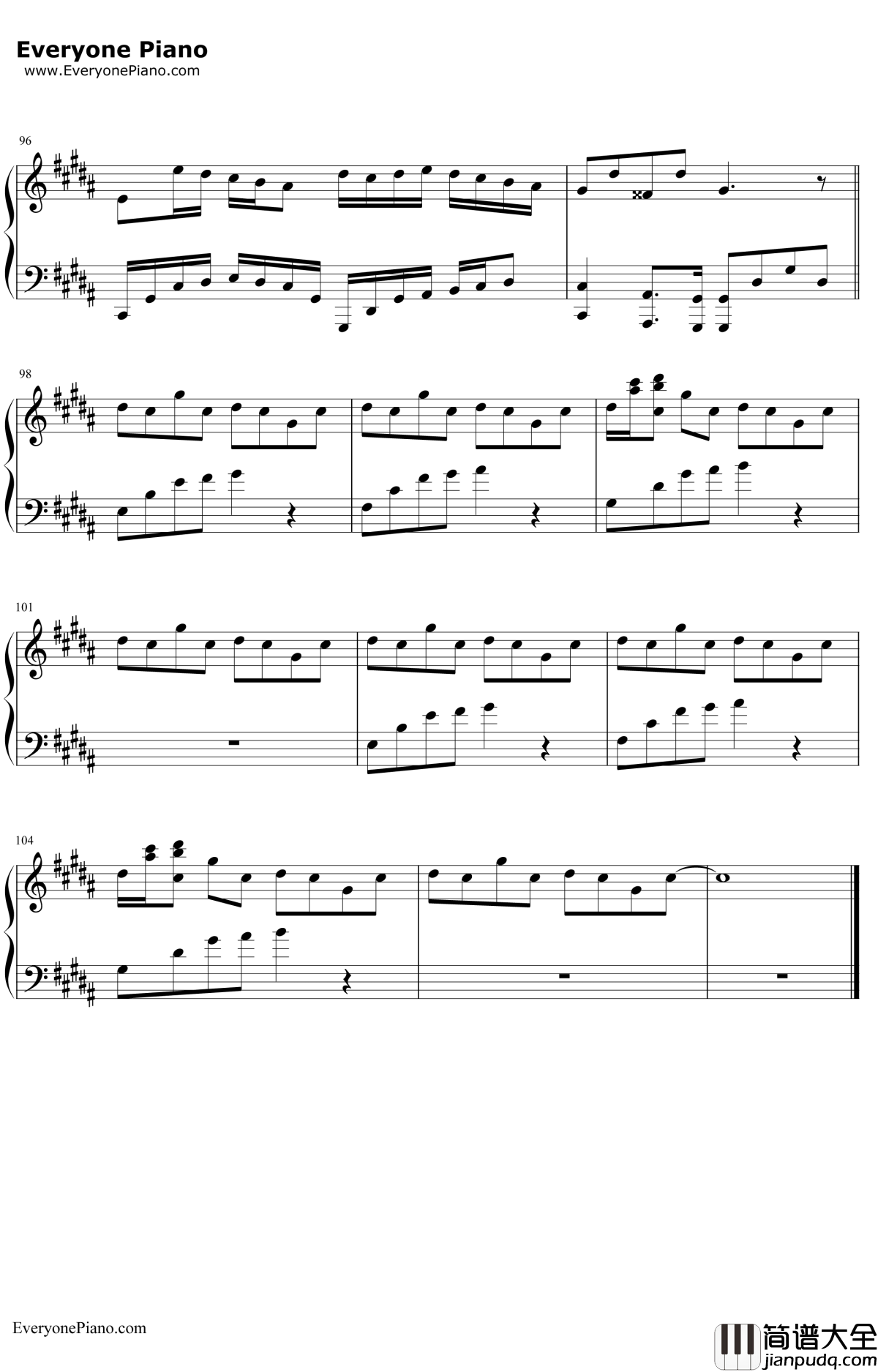 FlowerDance钢琴谱_DjOkawari_花舞_很熟悉的旋律