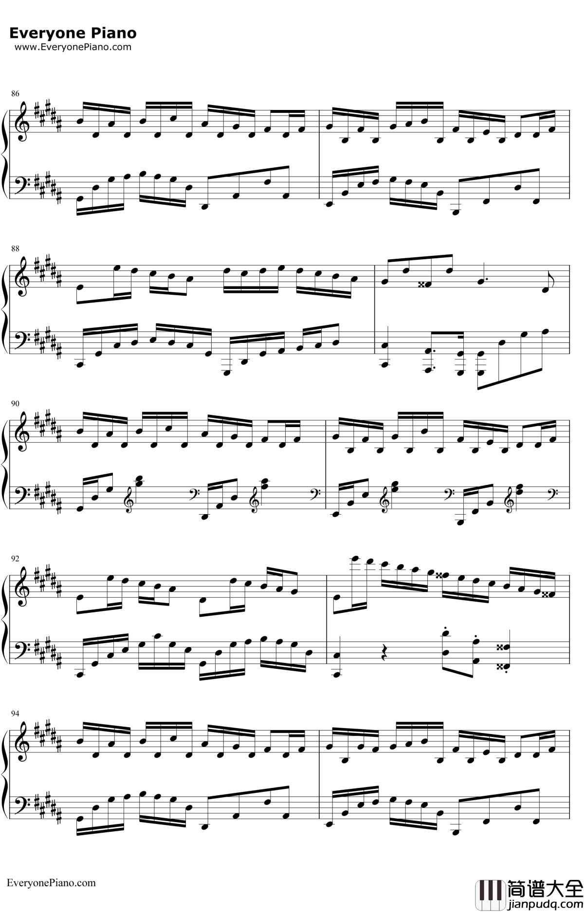 FlowerDance钢琴谱_DjOkawari_花舞_很熟悉的旋律