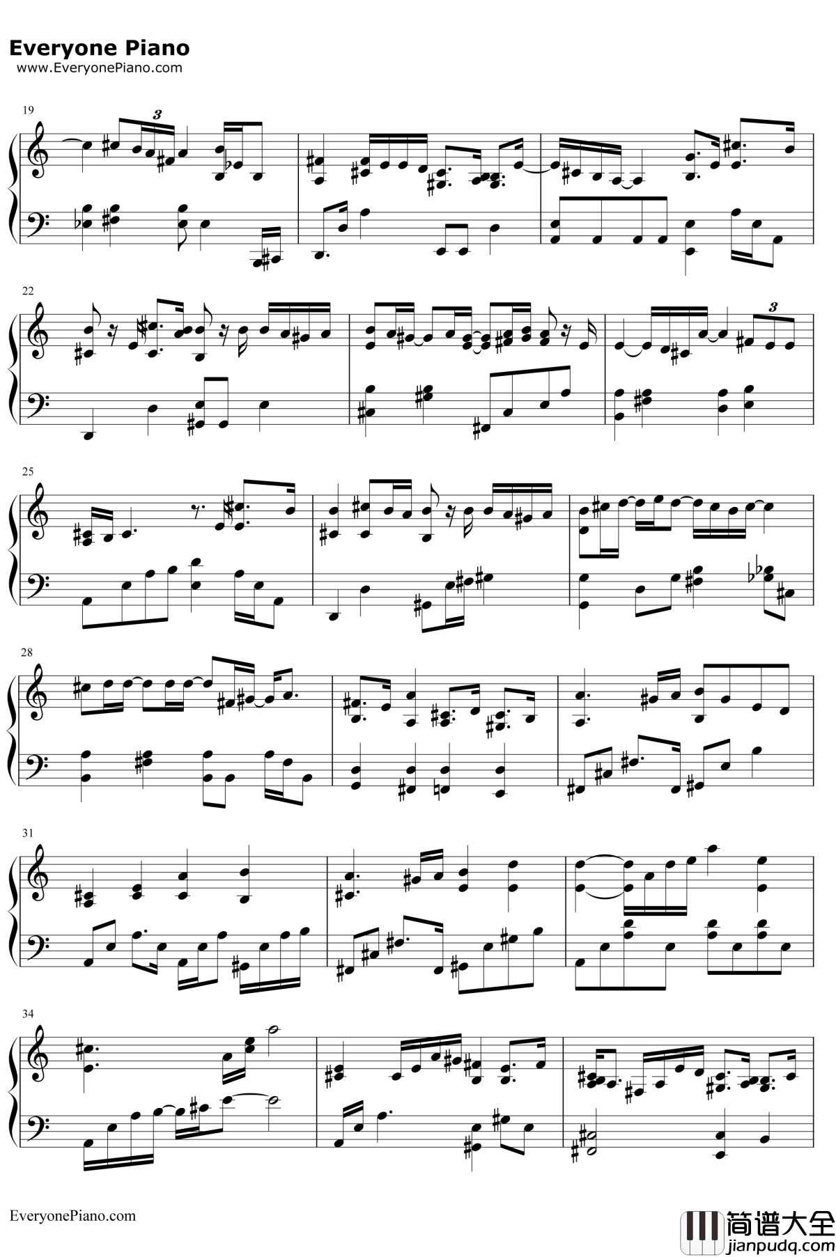 Endless_Story钢琴谱_伊藤由奈_电影NANA插曲