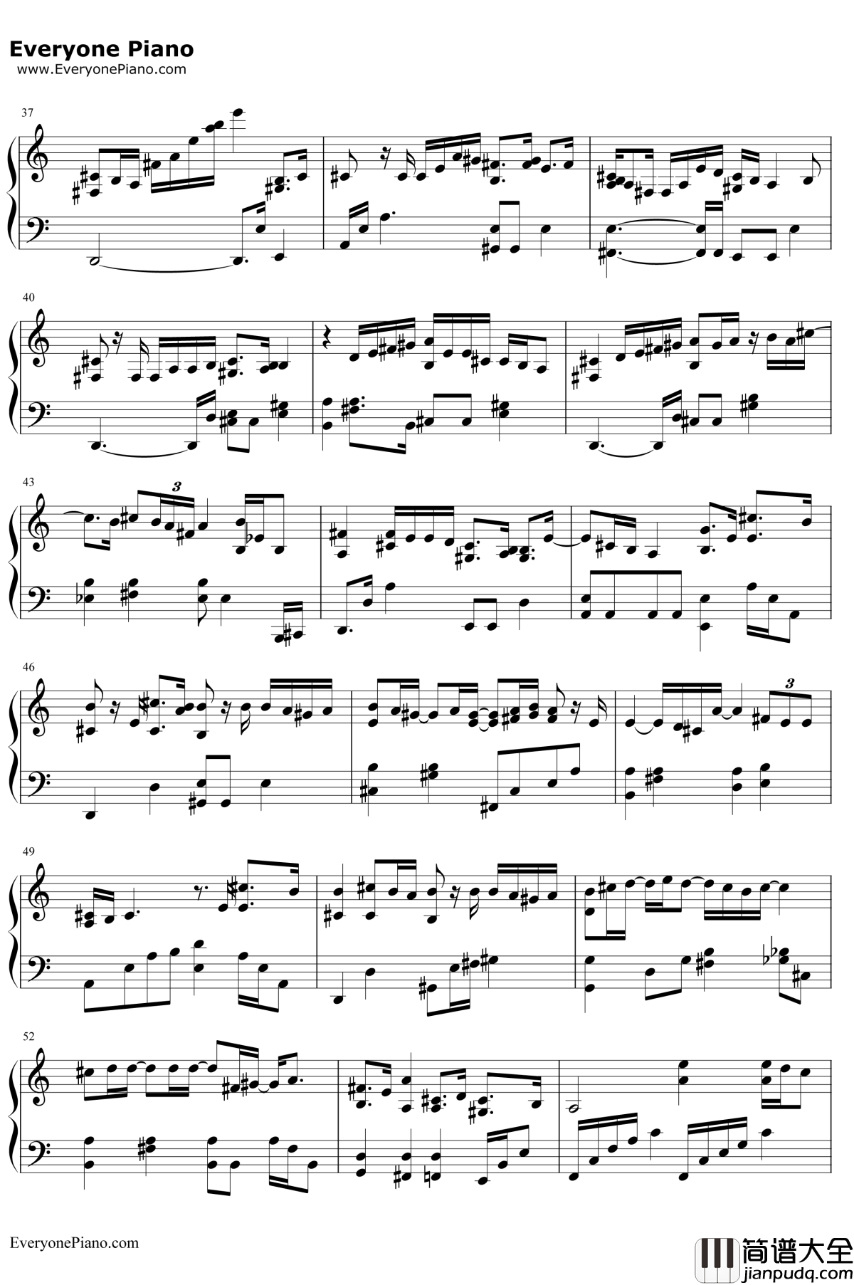 Endless_Story钢琴谱_伊藤由奈_电影NANA插曲