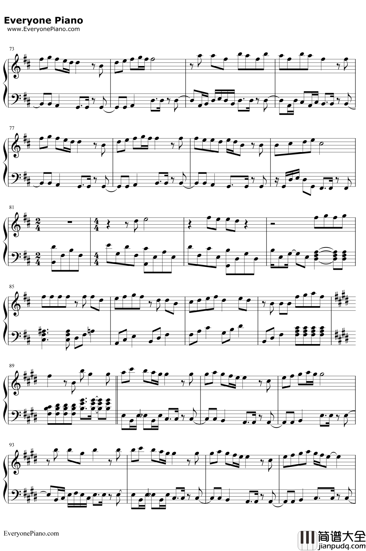 第一次爱的人钢琴谱__王心凌