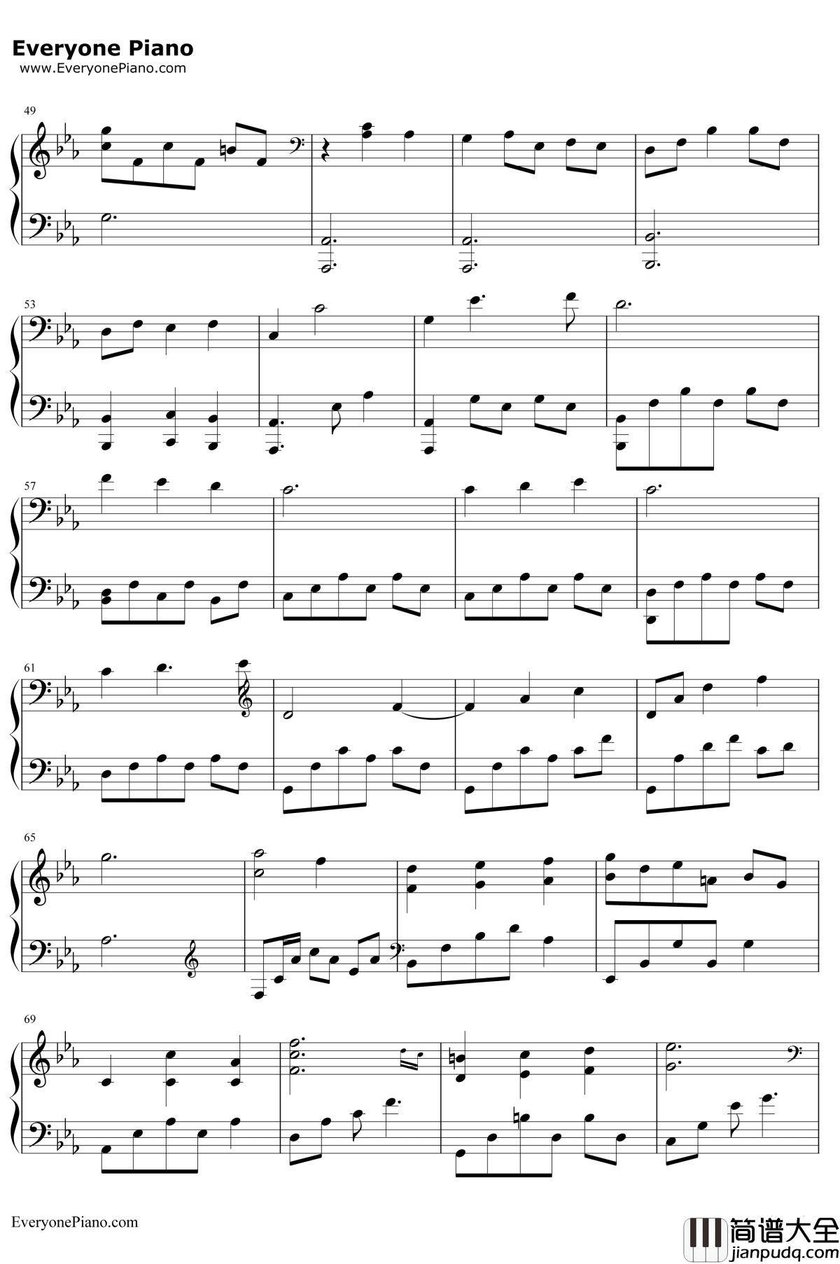 My_Heart_Is_Crying钢琴谱_StairwayGames_颓废之心背景音乐