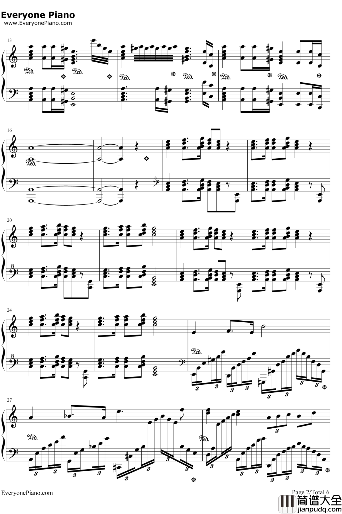 葛里格钢琴协奏曲钢琴谱_马克西姆