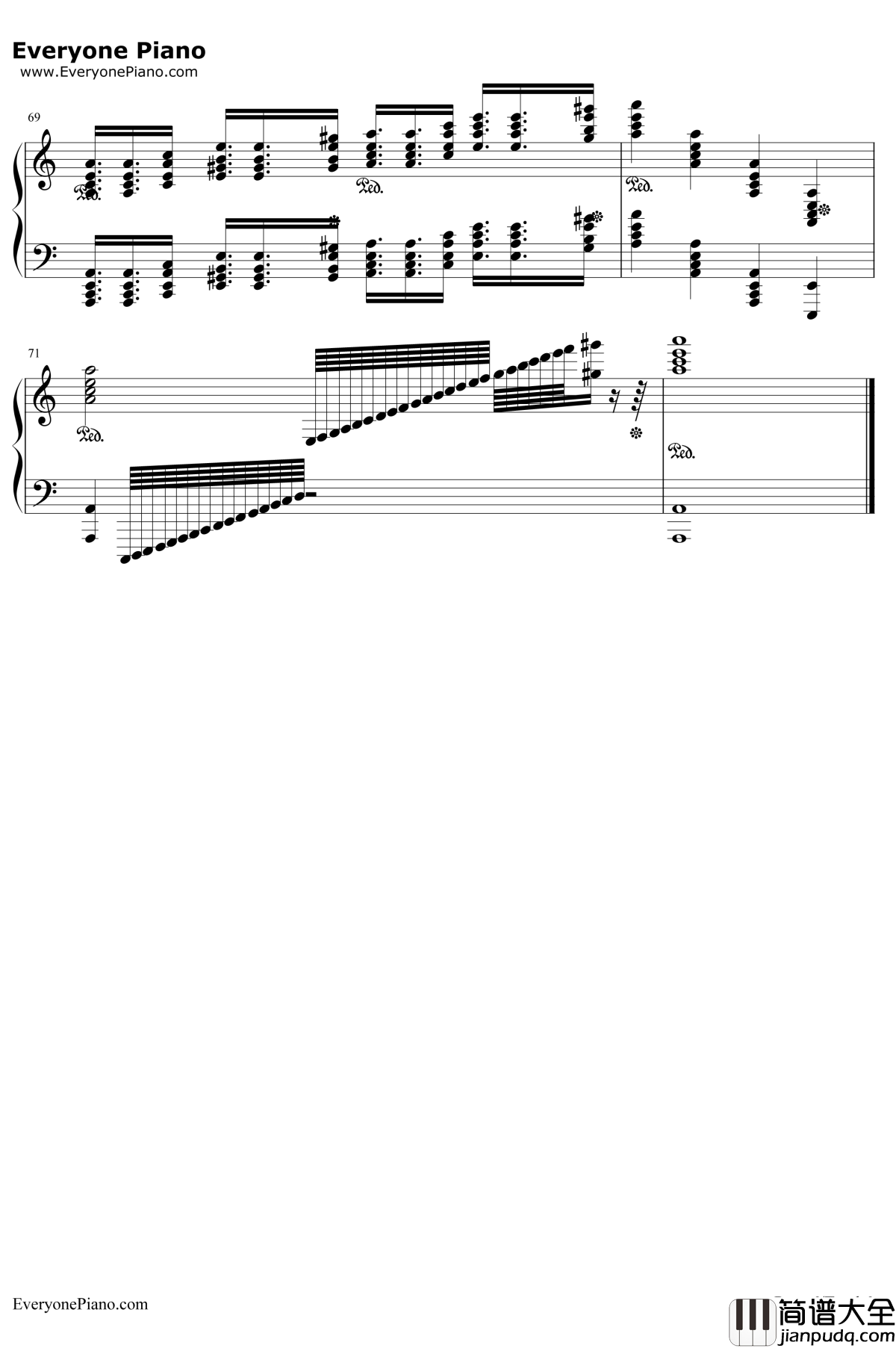 葛里格钢琴协奏曲钢琴谱_马克西姆