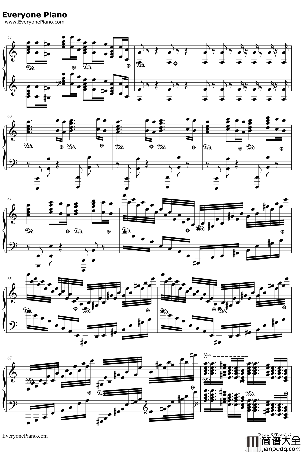 葛里格钢琴协奏曲钢琴谱_马克西姆